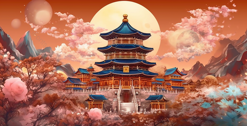 中国风水墨画中秋节插画背景,插画/手绘图,插画/手绘图库,插画/手绘图下载,插画/手绘